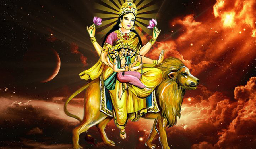बडादशैं अन्तर्गत नवरात्रको आज पाँचौ दिन स्कन्दमाताका रुपमा दुर्गाको पुजा
