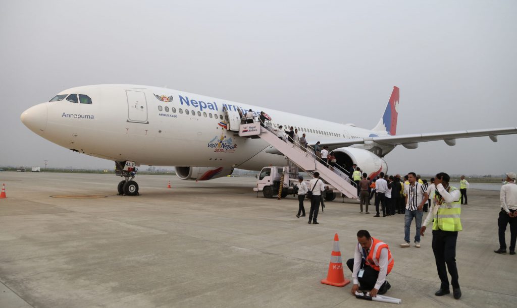 भैरहवामा नेपाल वायुसेवा निगमको पहिलो अन्तराष्ट्रिय उडान